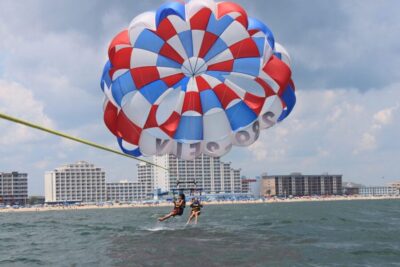 1-Hour Ocean Parasailing Adventure in Ocean City, MD - The Boat Ride Out Over the Atlantic