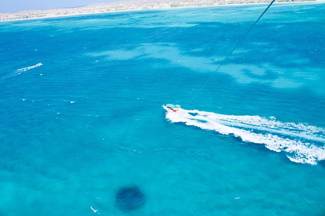 Aruba Parasailing with Unparalleled Views - The Boat Ride Out: Fast Setup, Then the Air Part
