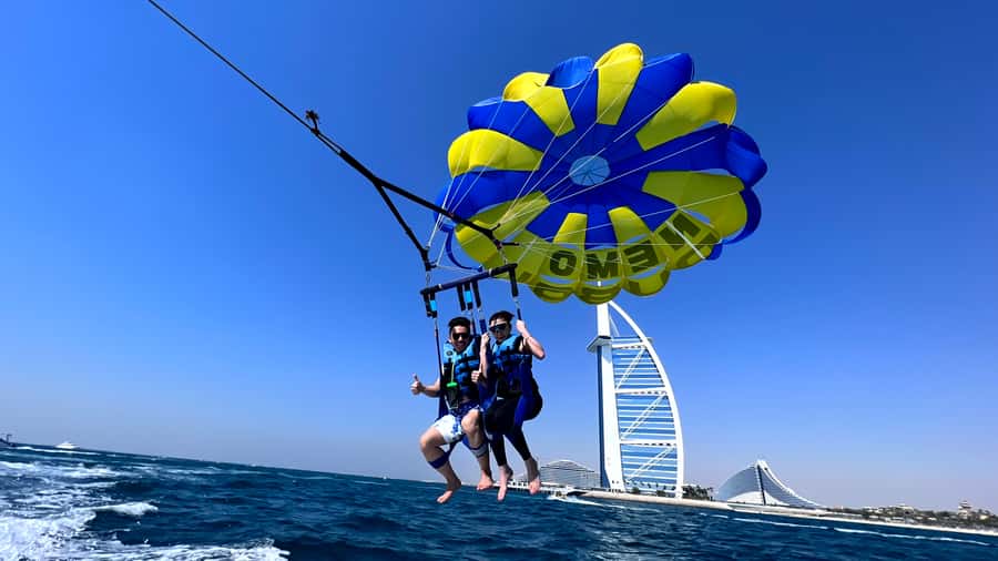 Dubai: Burj Al Arab Parasailing, Ice Cream, Pics, and Videos - Parasailing Above Burj Al Arab: The Part That Feels Like Dubai Magic