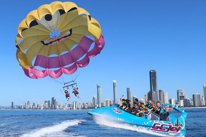 Gold Coast & Surfers Paradise - Parasail & V8 Jetboat Combo - V8 Jetboat Thrills on the Broadwater