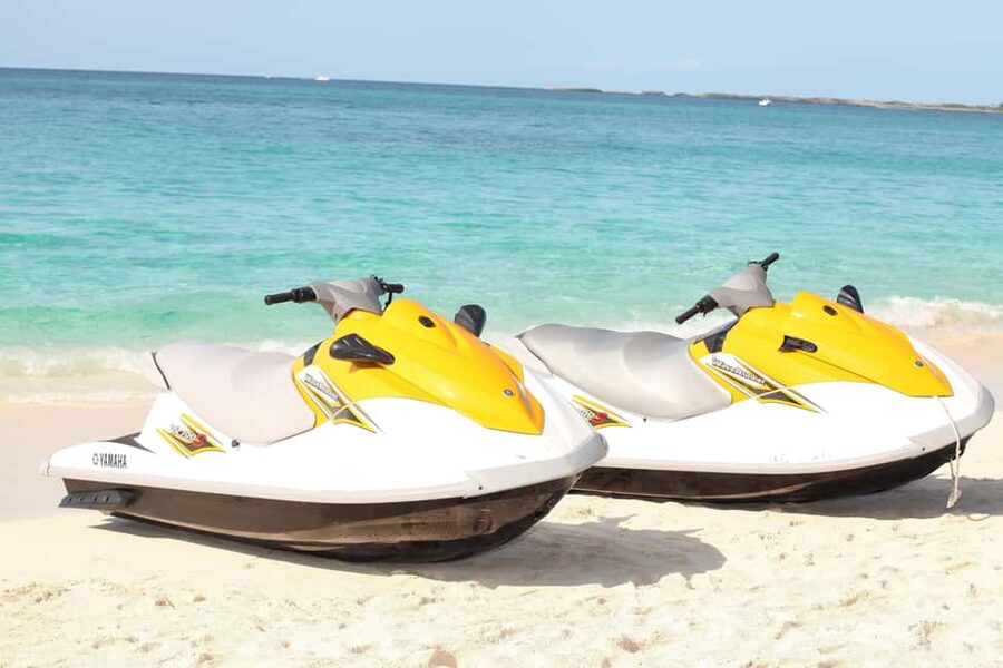 Nassau: Jet Ski Ride, Parasailing & Banana Boat Tour - Parasailing over Cabbage Beach: quick, scenic, and very “real”