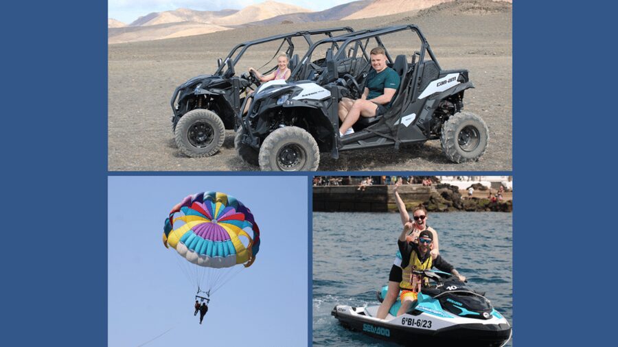 PACK TRIO Buggy, Jet Ski, and Parasailing Adventure - Lanzarote buggy driving: real time, real rules, real views