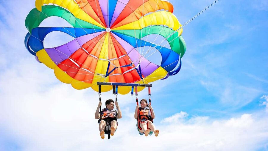 St. Julian's: Parasailing Flight with Photos and Videos - The Launch and the First Moments Up in the Air