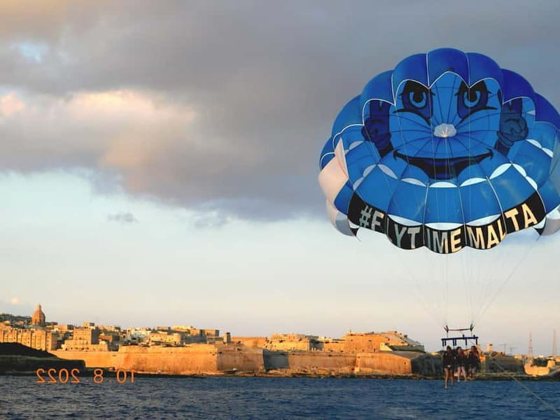 St. Julians: Parasailing Go & Fun with Free Photos & Videos - Your 10–12 Minute Parasail Flight From Over 550 Feet